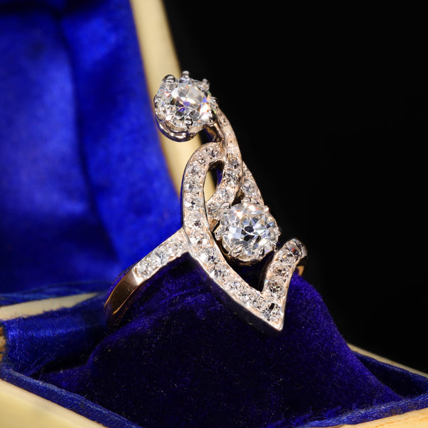 The Antique Art Nouveau Diamond Flamboyant Ring