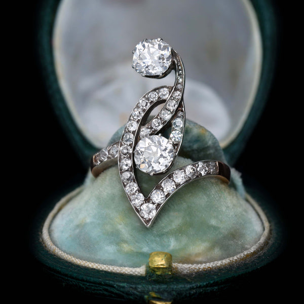 The Antique Art Nouveau Diamond Flamboyant Ring