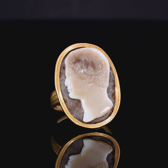 The Ancient 17th Century Hard Stone Cameo Ring