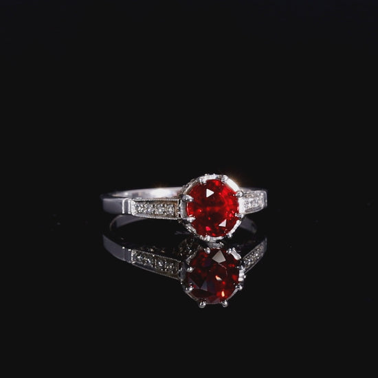 The Contemporary Ruby and Diamond Encrusted White Gold Ring
