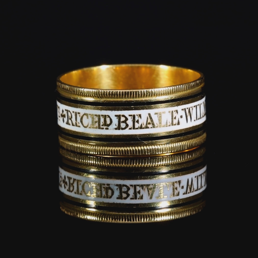 The Antique 1812 Georgian Enamelled Mourning Ring