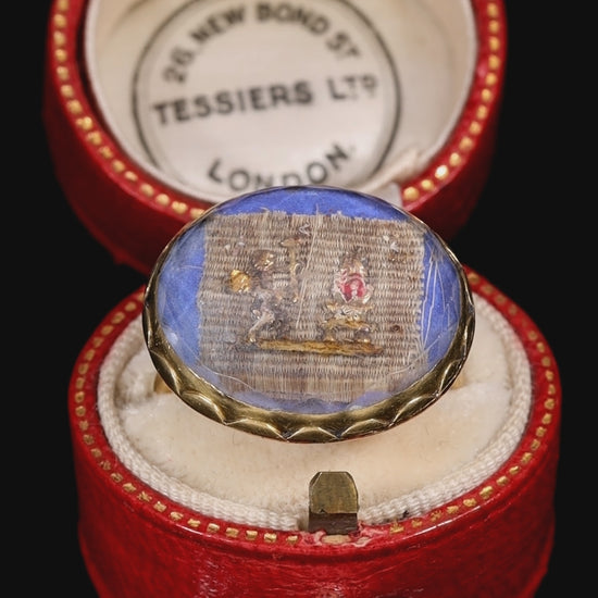 The Antique 17th Century Stuart Crystal Cherub and Vase Ring