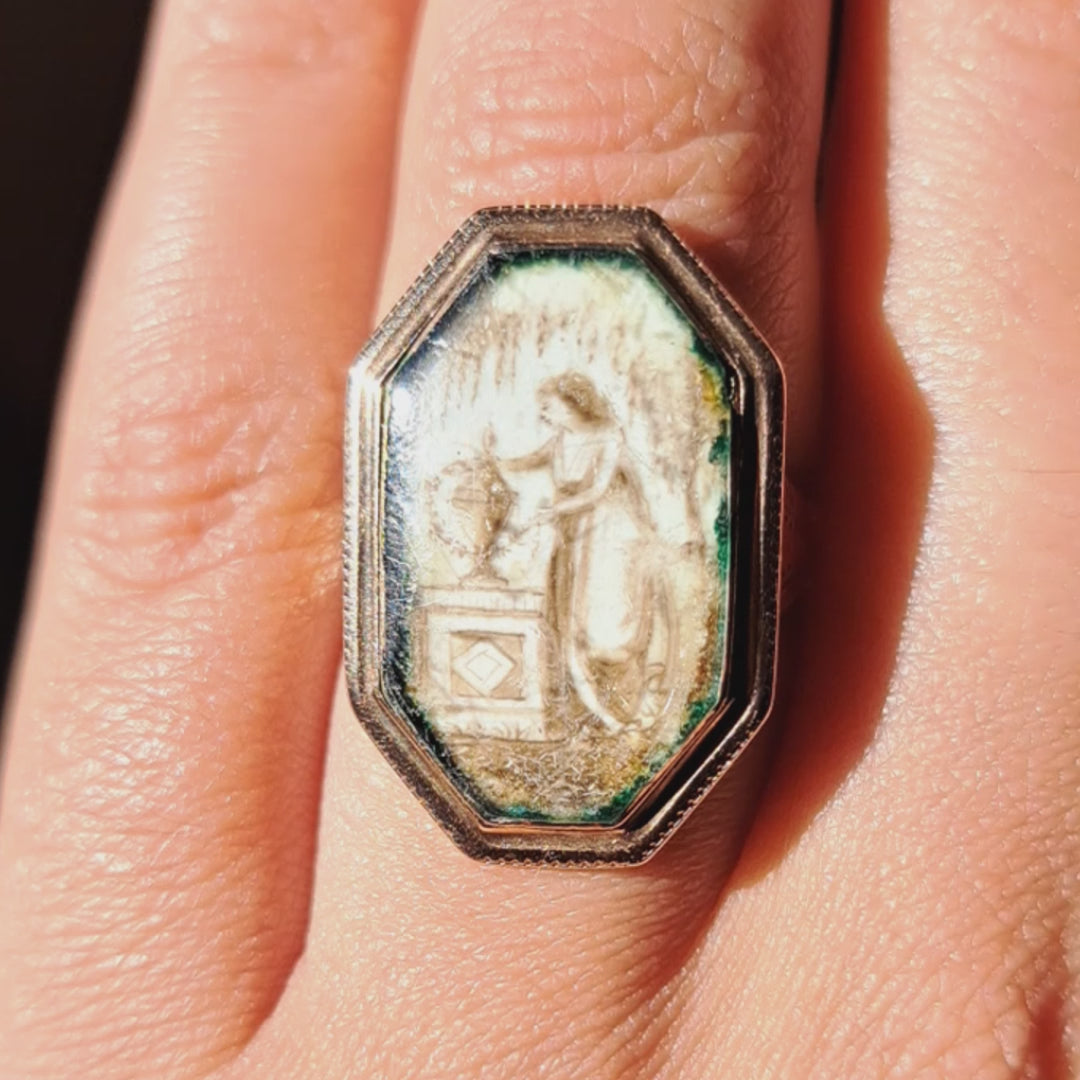 The Antique Georgian Urn and Willow Mourning Ring