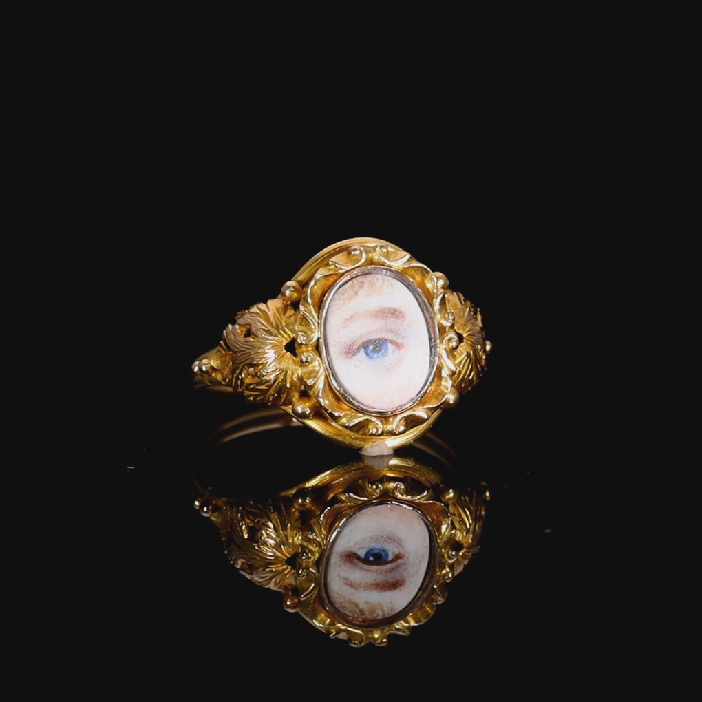 The Antique Georgian Lover's Eye Ring