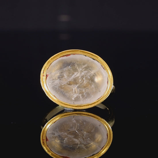 The Ancient Roman 2nd Century Cupid And Phallus Intaglio Ring