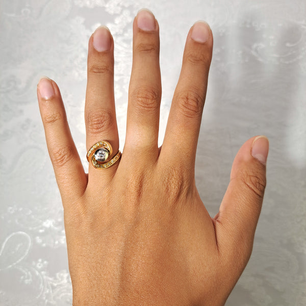 The Vintage Spiral Infinity Diamond Ring - Antique Jewellers