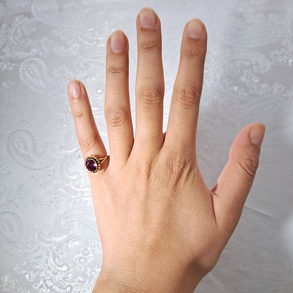 The Vintage 1992 Amethyst Rope Ring - Antique Jewellers