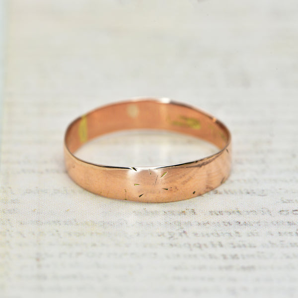 The Antique Edwardian Rose Gold Wedding Ring - Antique Jewellers