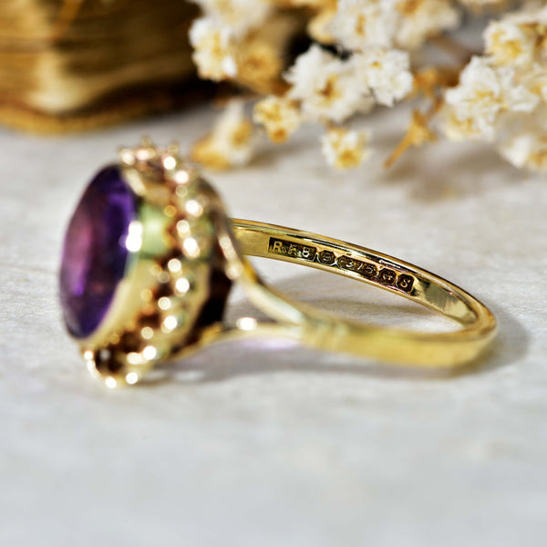 The Vintage 1992 Amethyst Rope Ring - Antique Jewellers