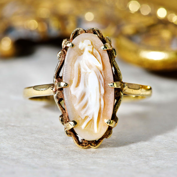 The Vintage 1994 Cameo Lady Ring - Antique Jewellers