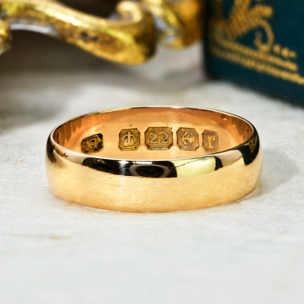 The Antique 1916 22ct Gold Wedding Ring - Antique Jewellers