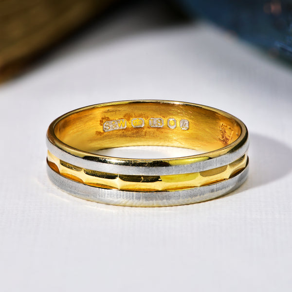 The Vintage 1984 Two Tone Wedding Ring - Antique Jewellers