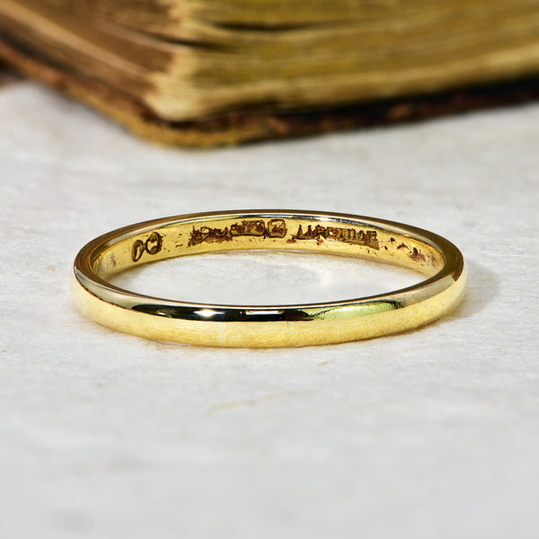 The Vintage 1950 9ct Gold Wedding Ring - Antique Jewellers