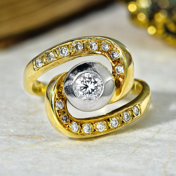 The Vintage Spiral Infinity Diamond Ring - Antique Jewellers