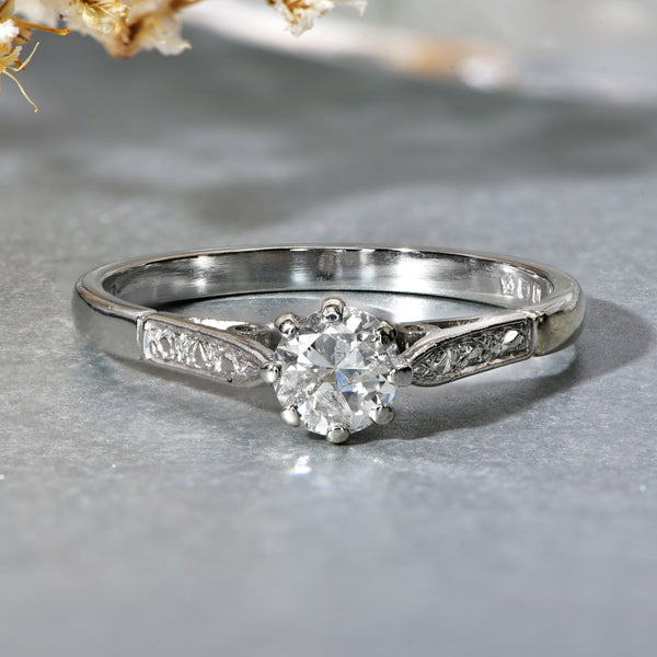 The Vintage 1987 Brilliant Cut Solitaire Diamond Ring - Antique Jewellers