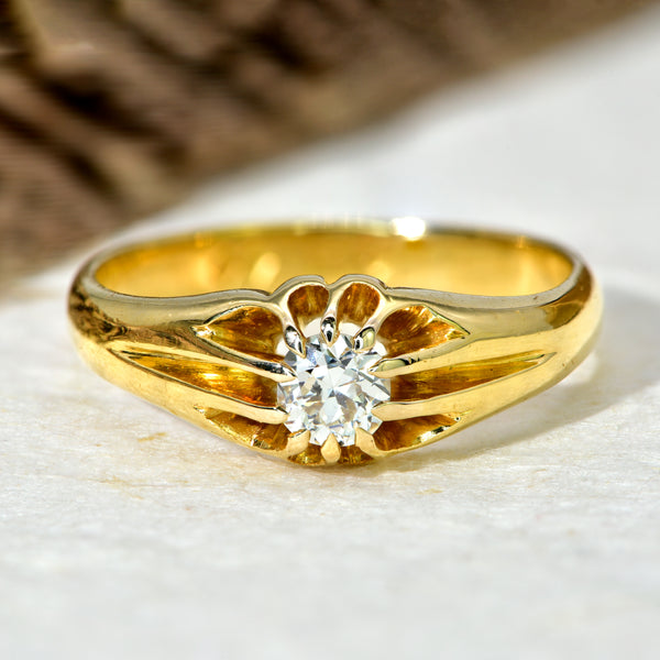 The Vintage Brilliant Cut Solitaire Diamond Classic Ring - Antique Jewellers
