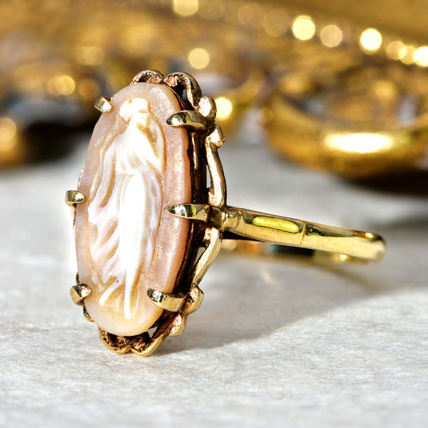 The Vintage 1994 Cameo Lady Ring - Antique Jewellers