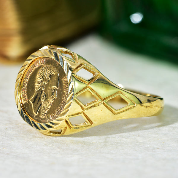 The Vintage 1989 Mexican Maximiliano Signet Ring - Antique Jewellers