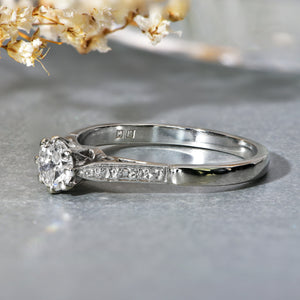 The Vintage 1987 Brilliant Cut Solitaire Diamond Ring - Antique Jewellers