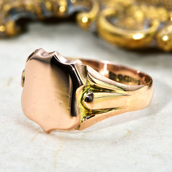 The Antique 1911 Shield Signet Ring - Antique Jewellers