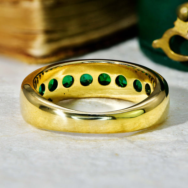 The Vintage 1991 Ten Emerald Ring - Antique Jewellers