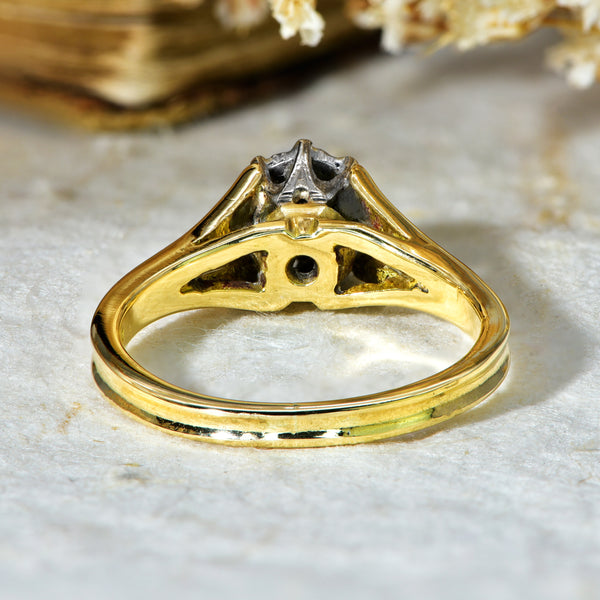 The Vintage 1973 18ct Brilliant Cut Solitaire Diamond Ring - Antique Jewellers