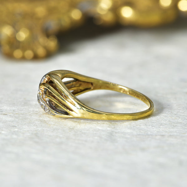 The Vintage Diamond Wave Ring - Antique Jewellers