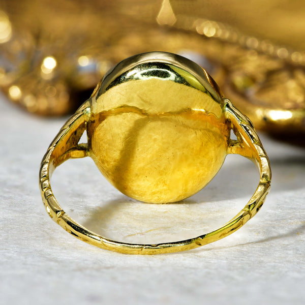 The Antique Victorian Pietra Dura Ring - Antique Jewellers