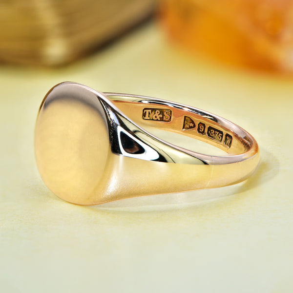 The Antique 1922 9ct Rose Gold Signet Ring - Antique Jewellers