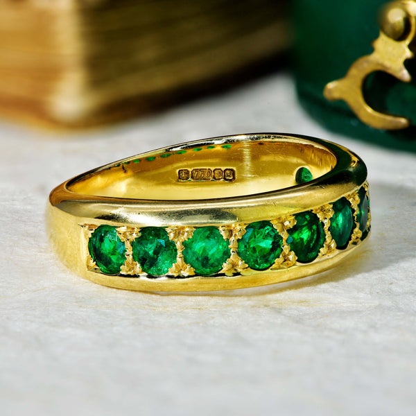 The Vintage 1991 Ten Emerald Ring - Antique Jewellers