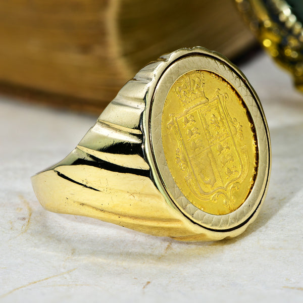 The 1872 Half Sovereign Signet Ring - Antique Jewellers