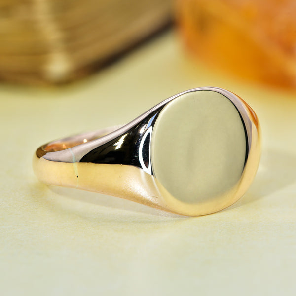 The Antique 1922 9ct Rose Gold Signet Ring - Antique Jewellers