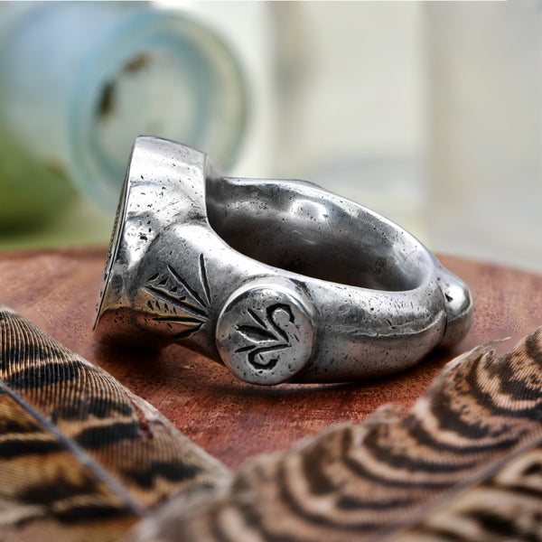 The Ancient Medieval Giant Eagle Silver Ring - Antique Jewellers