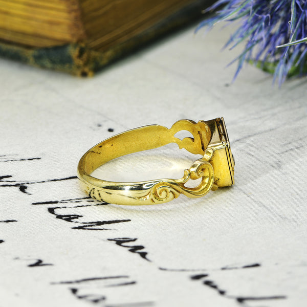The Antique Georgian Envelope Snuff Box Ring - Antique Jewellers