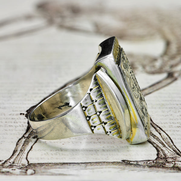 The Antique Georgian Angels Of Death Memento Mori Ring - Antique Jewellers