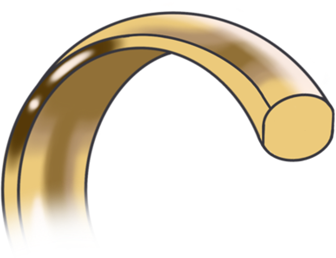 Flat-Sided Court wedding ring cross-section profile